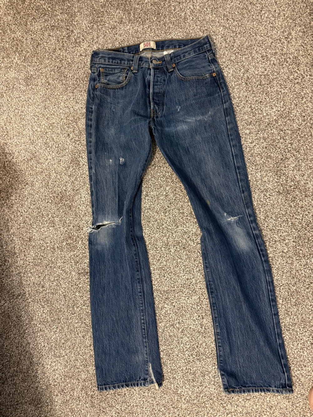 Men’s Levi's 501 Button-Fly Medium Blue Denim Jeans